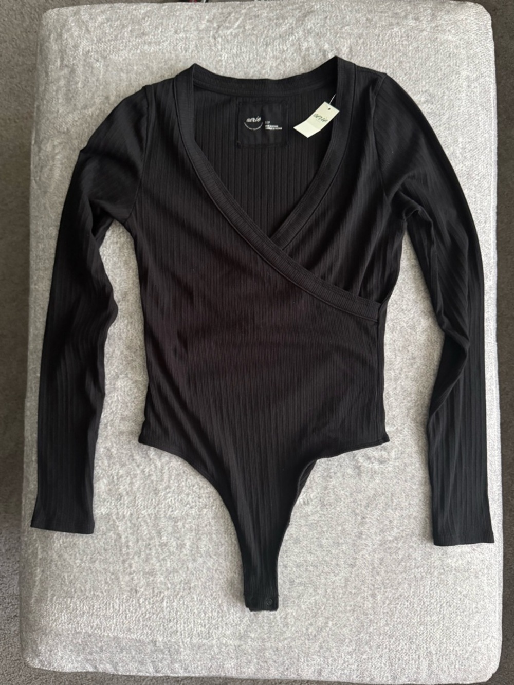 Aerie Long Sleeve Cross Front Bodysuit